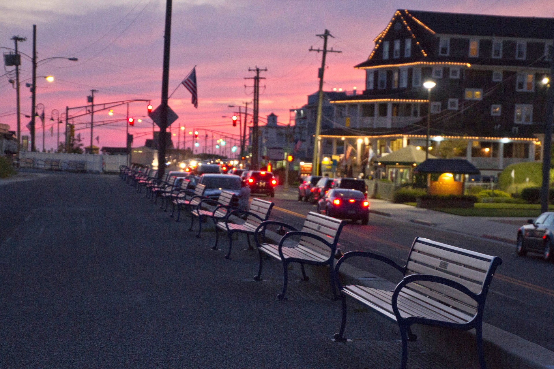 Cape May, New Jersey Walkway at Sunset